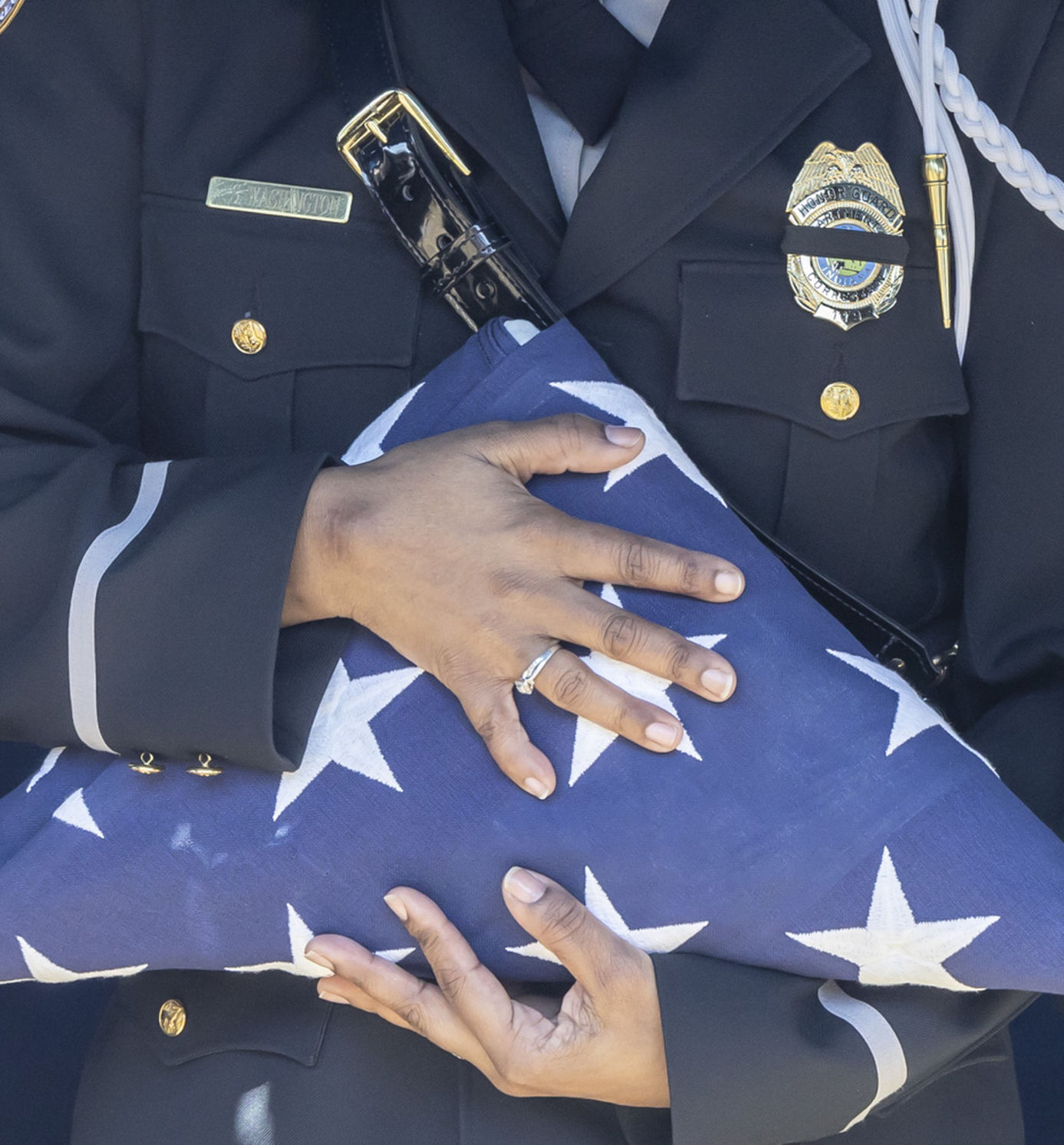 Burial service of Lt. Eugene Lasco